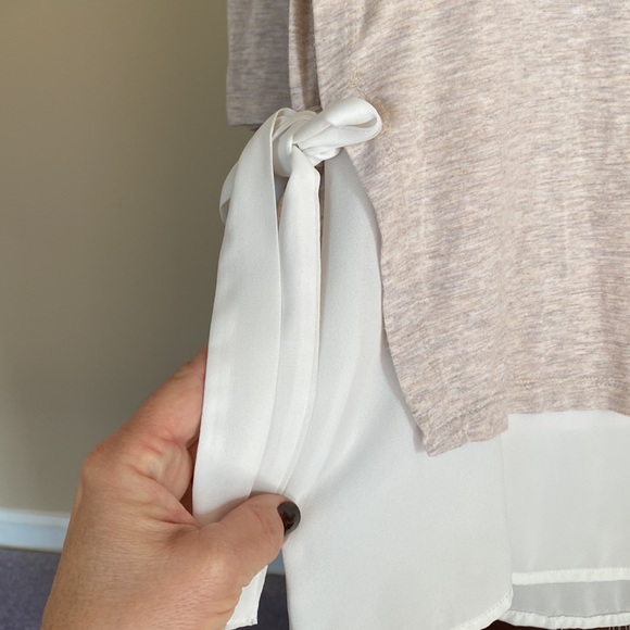 Pebble and Stone Beige and White Blouse - Picture 3 of 9